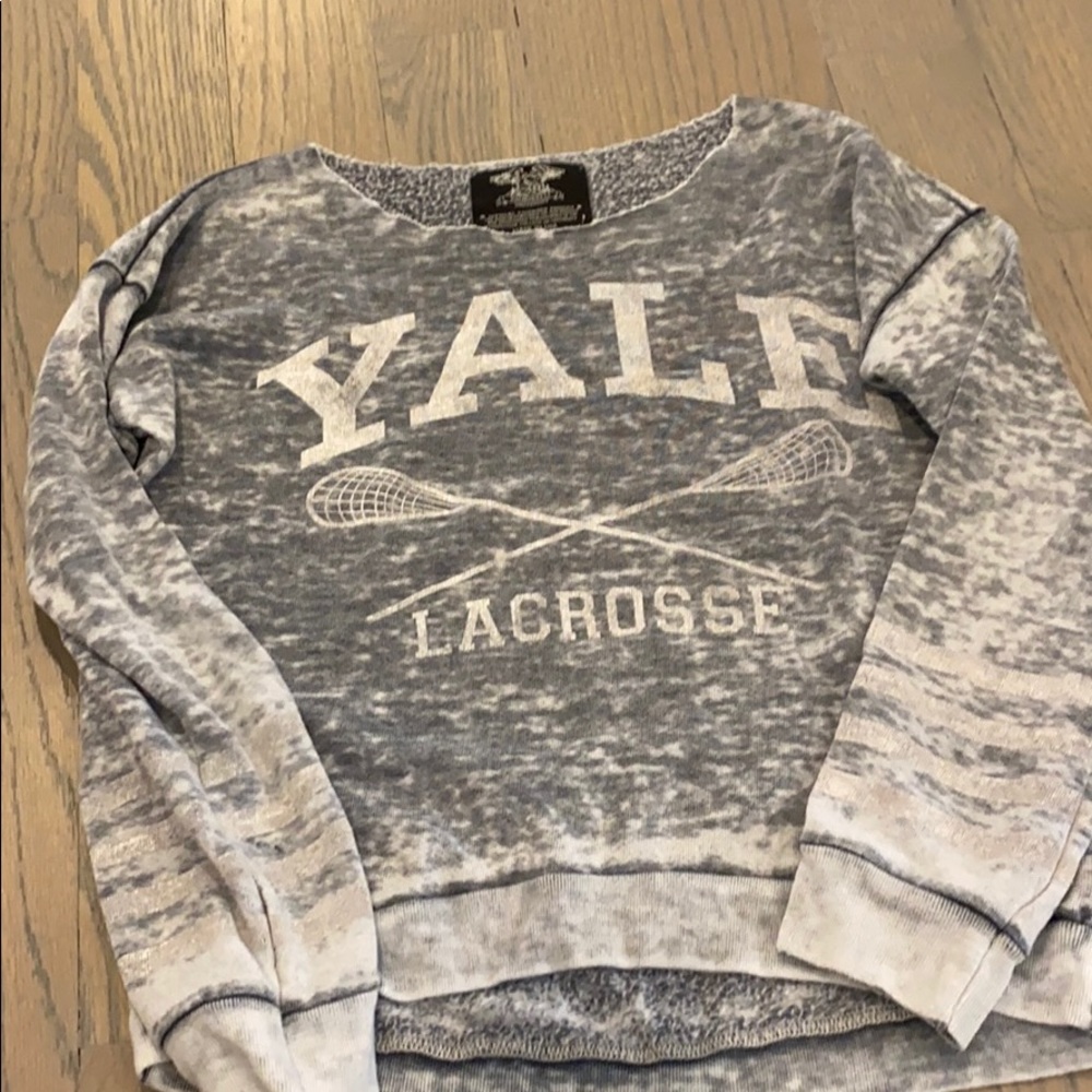 COPY - burnout yale lacrosse swetshirt